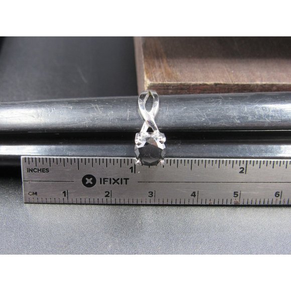 Size 7.75 Sterling Silver Rough Cut Black Diamond Custom Made Band Ring - Picture 8 of 9